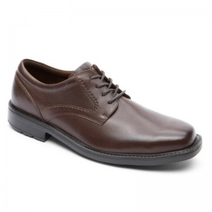 Rockport Style Leader 2 Plain Toe Men Oxford Shoes Dark Brown Singapore | OR3-55335