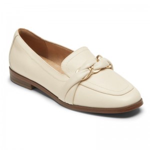 Rockport Susana Woven Chain Women Loafers Cream Singapore | II0-18301