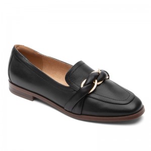 Rockport Susana Woven Chain Women Loafers Black Singapore | VB2-07110