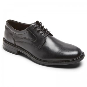 Rockport Tanner Plain Toe Men Oxford Shoes Black Singapore | IB0-54685