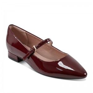 Rockport Taren Total Motion Pointy Toe Dress Women Ballet Flats Dark Red Singapore | YU1-40824