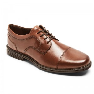 Rockport Taylor Waterproof Cap Toe Men Oxford Shoes Brown Singapore | BT8-95659