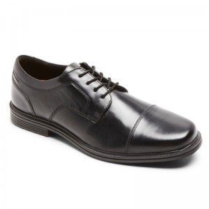 Rockport Taylor Waterproof Cap Toe Men Oxford Shoes Black Singapore | ME2-05410