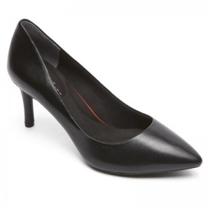 Rockport Total Motion 75mm Pointed Toe Women Pumps Black Singapore | AX5-35203