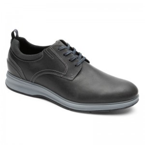 Rockport Total Motion City Plain Toe Men Oxford Shoes Dark Grey Singapore | GE5-56465