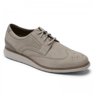 Rockport Total Motion Craft Wing Tip Men Walking Shoes Grey Singapore | BT7-98569