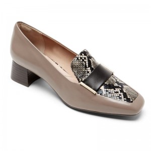 Rockport Total Motion Esma Women Loafers Grey Brown Singapore | EV3-58585