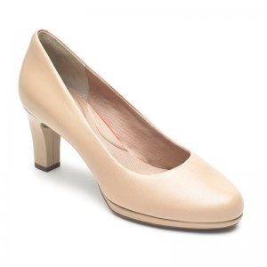 Rockport Total Motion Leah Women Pumps Beige Singapore | LQ8-74687