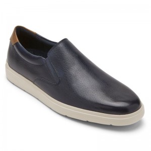 Rockport Total Motion Lite Slip-On Men Sneakers Navy Singapore | SM2-46794