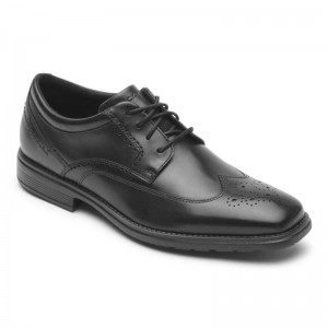 Rockport Total Motion NextGen Wing Tip Men Dress Shoes Black Singapore | MC2-96239