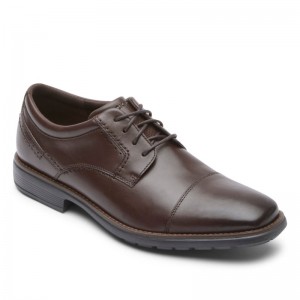 Rockport Total Motion Next Gen Cap Toe Men Oxford Shoes Dark Brown Singapore | CK0-58285