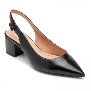 Rockport Total Motion Noelle Heel Women Slingback Black Singapore | LT9-51275