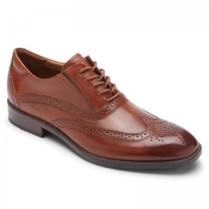 Rockport Total Motion Office Wingtip Men Oxford Shoes Brown Singapore | ES4-34303