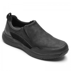 Rockport Total Motion Trail Slip-On Waterproof Men Loafers Black Singapore | PM1-67106