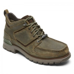 Rockport Total Motion Trek Umbwe Men Waterproof Boots Dark Olive Singapore | YG0-89088