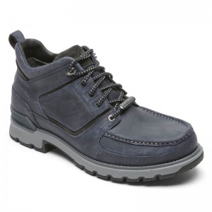 Rockport Total Motion Trek Umbwe Men Waterproof Boots Navy Singapore | NU1-08760