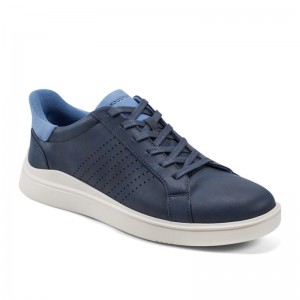 Rockport Tristen Step Activated Lace-Up Men Sneakers Dark Blue Singapore | UP7-40614