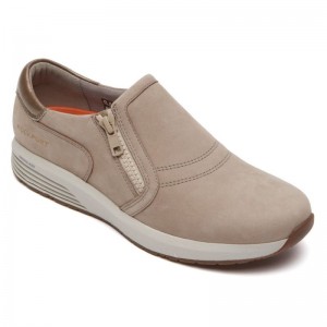 Rockport Trustride ProWalker Slip-On Women Sneakers Grey Brown Singapore | MW5-43784