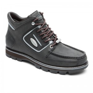 Rockport Umbwe II Waterproof Mweka Men Work Boots Black/Silver Singapore | XL0-99979