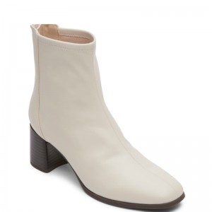 Rockport Violetta Stretch Women Heeled Boots White Singapore | AG7-63426