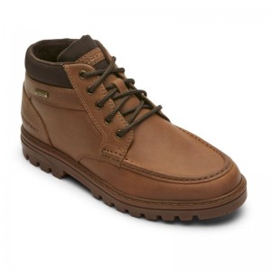 Rockport Weather Ready Moc Men Waterproof Boots Brown Singapore | JW7-62646