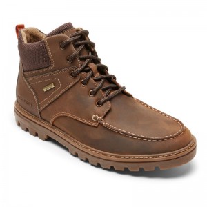 Rockport Weather Ready Moc Toe Men Waterproof Boots Brown Singapore | XF3-27242