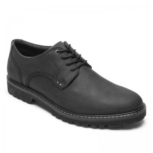 Rockport XCS Plain Toe Waterproof Men Oxford Shoes Black Singapore | TL5-58205