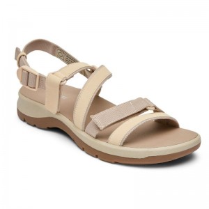 Rockport XCS Trail Tech Washable Strappy Women Sandals White/Cream Singapore | YB2-47604