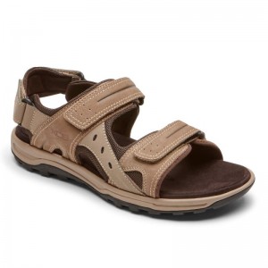 Rockport XCS Trail Technique Adjustable Men Sandals Grey Brown Singapore | RH0-79847