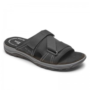 Rockport XCS Trail Technique II Velcro Men Slides Black Singapore | KB3-18331