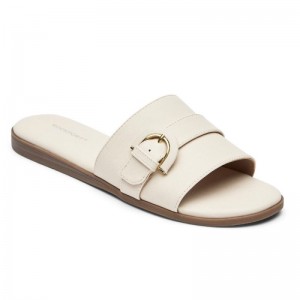 Rockport Yara Women Slides Cream Singapore | SG0-31663