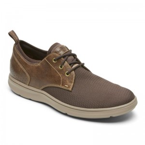 Rockport Zaden Plain Toe Men Oxford Shoes Dark Brown Singapore | JT4-23852