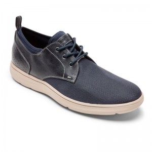 Rockport Zaden Plain Toe Men Oxford Shoes Navy Singapore | QO8-38903