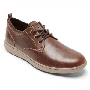 Rockport Zaden Plain Toe Men Oxford Shoes Brown Singapore | UY9-62926