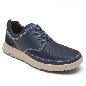 Rockport truFLEX Cayden Plain Toe Men Sneakers Navy Singapore | QW8-04320