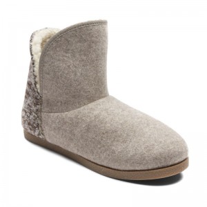 Rockport truTECH Veda Slipper Women Winter Boots Grey Brown Singapore | ZH4-85488