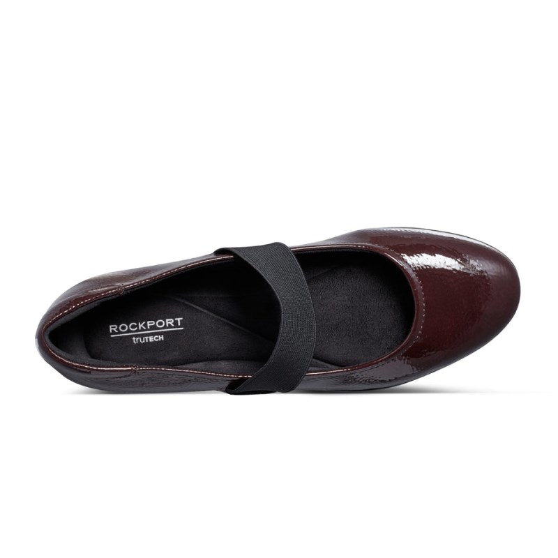 Rockport Aver Mary Jane Women Ballet Flats Dark Red Singapore | JW8-70917