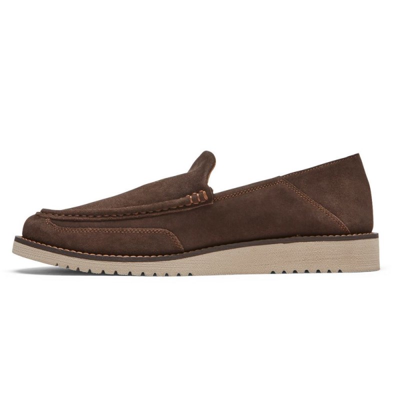 Rockport Axelrod Crushback Slip-On Men Loafers Dark Brown Singapore | XN3-26852