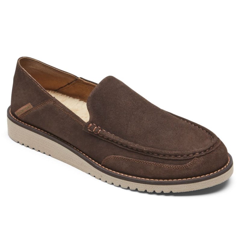 Rockport Axelrod Crushback Slip-On Men Loafers Dark Brown Singapore | XN3-26852