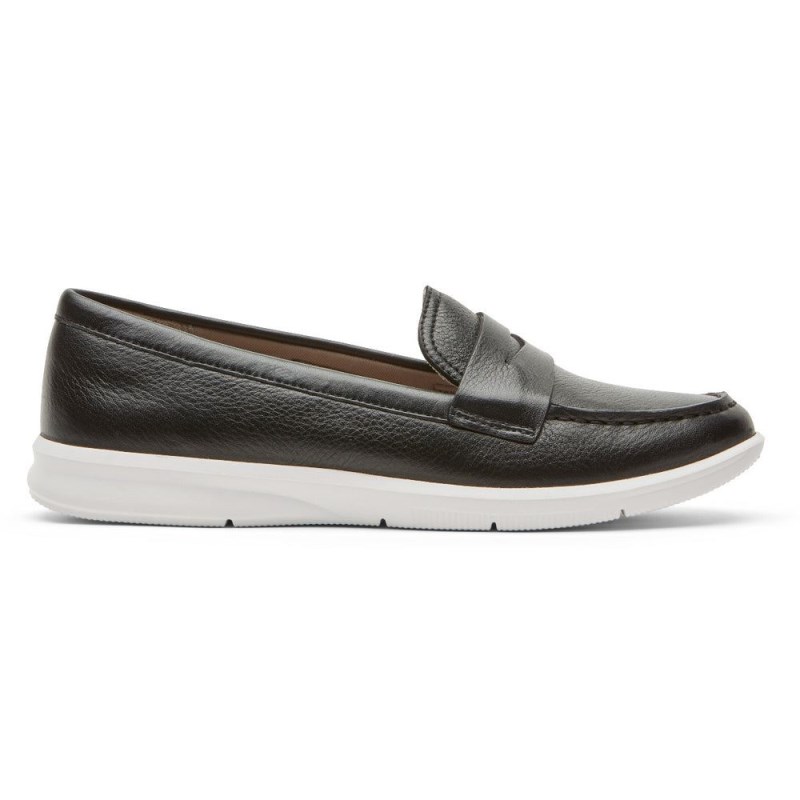 Rockport Ayva Washable Penny Women Loafers Black Singapore | MM4-80508