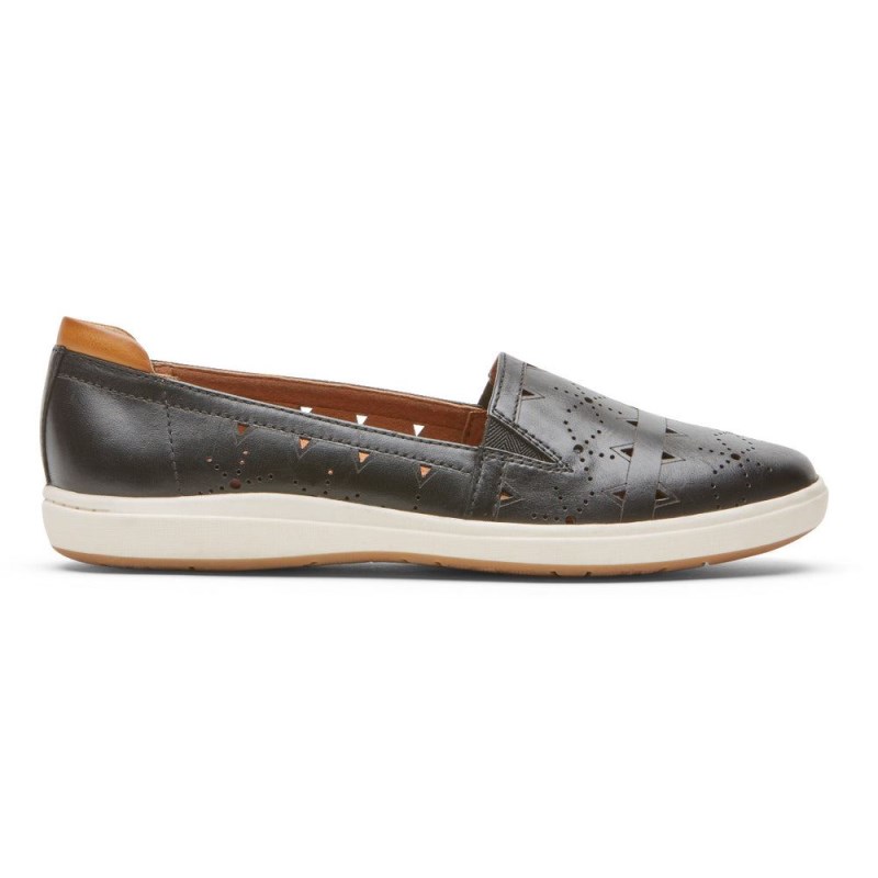 Rockport Bailee Women Slip Ons Black Singapore | DP8-89488