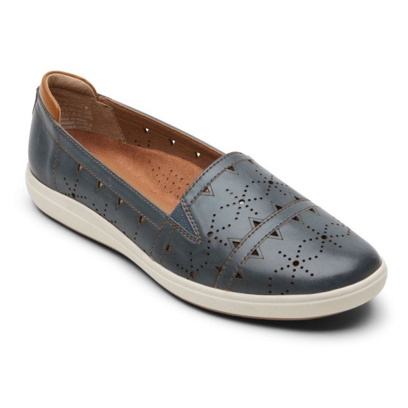 Rockport Bailee Women Slip Ons Blue Singapore | JV8-49004