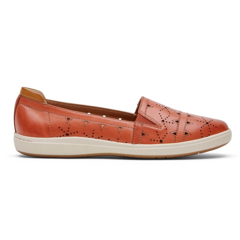 Rockport Bailee Women Slip Ons Red Brown Singapore | ZX0-33163