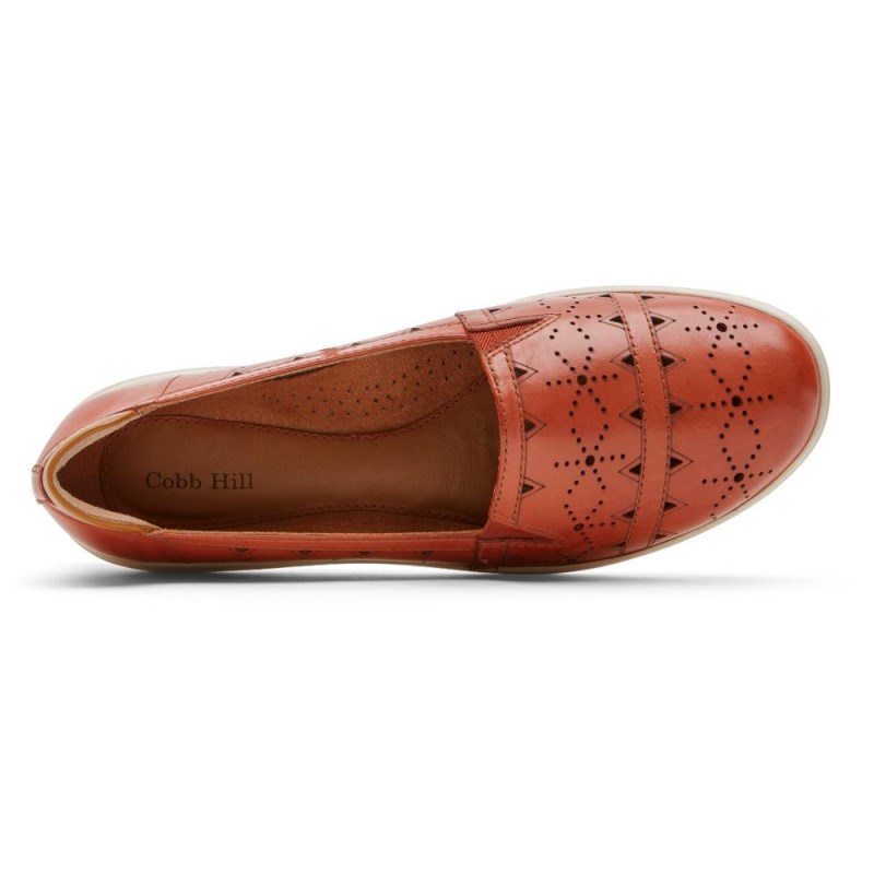 Rockport Bailee Women Slip Ons Red Brown Singapore | ZX0-33163