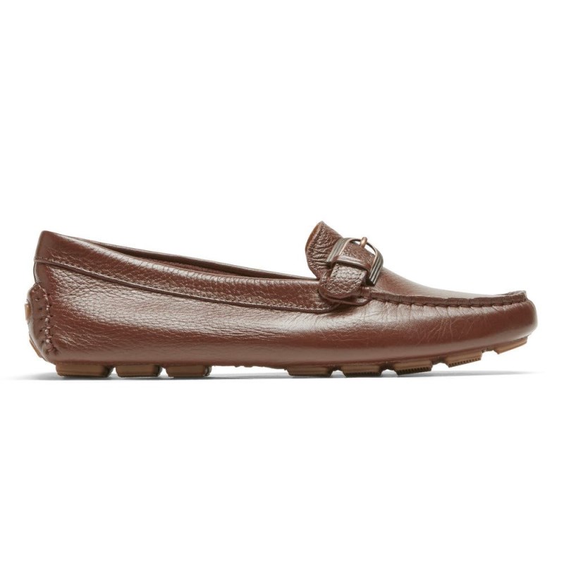 Rockport Bayview Buckle Women Loafers Brown Singapore | EW9-87068