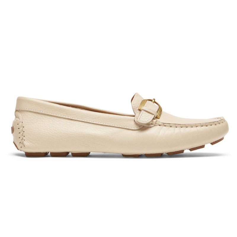 Rockport Bayview Buckle Women Loafers Cream Singapore | NX8-02430