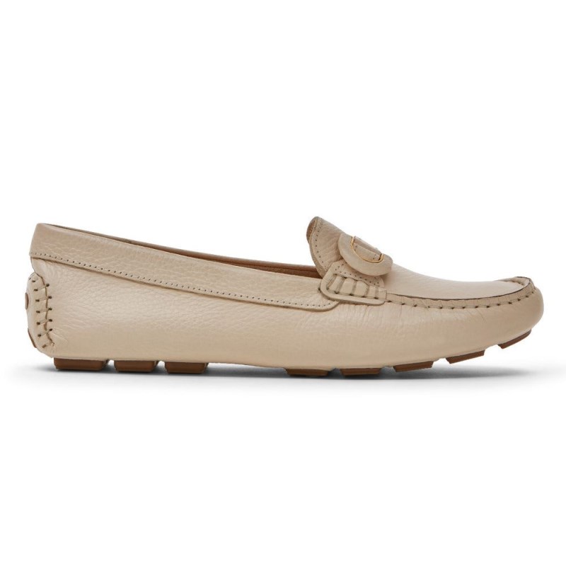 Rockport Bayview Ring Women Loafers Cream Singapore | XQ5-07530