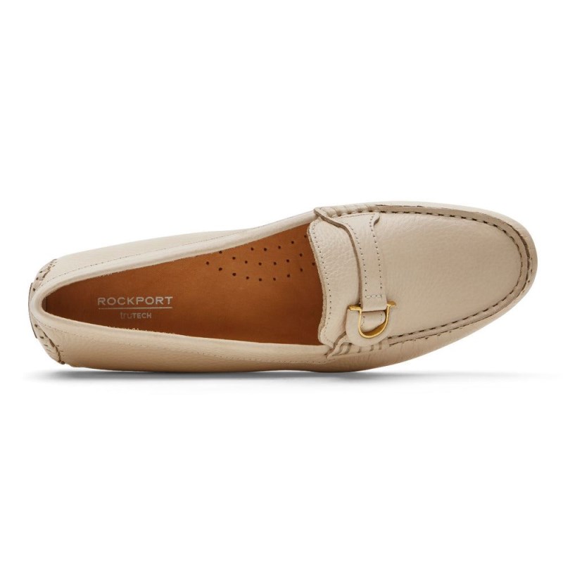 Rockport Bayview Ring Women Loafers Cream Singapore | XQ5-07530