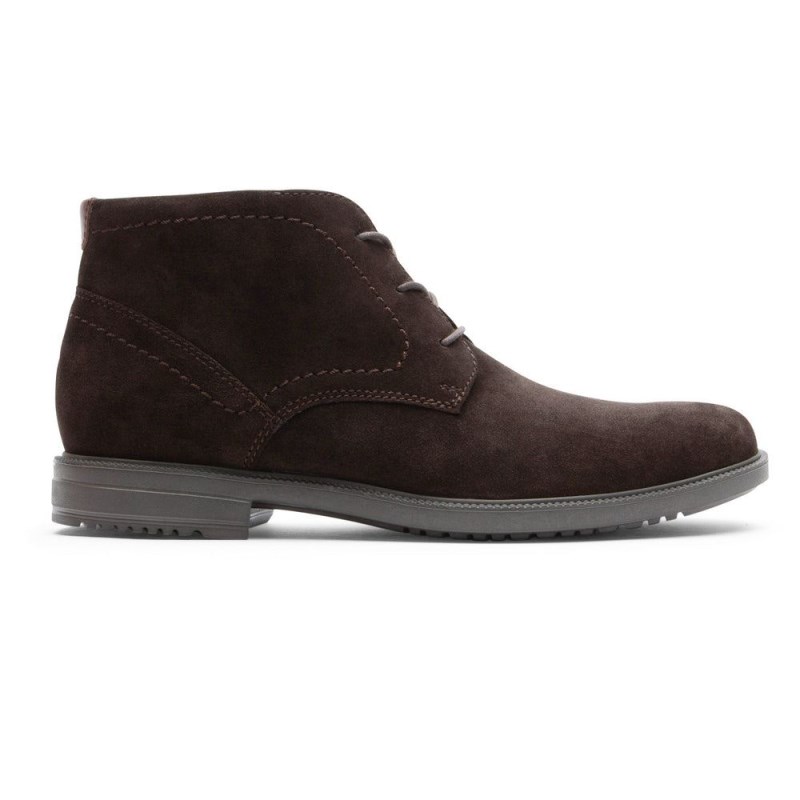 Rockport Berenger Men Chukka Boots Dark Brown Singapore | ZH8-60086