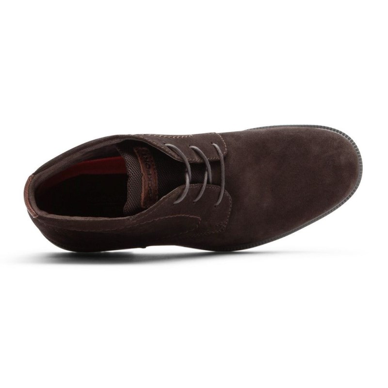 Rockport Berenger Men Chukka Boots Dark Brown Singapore | ZH8-60086